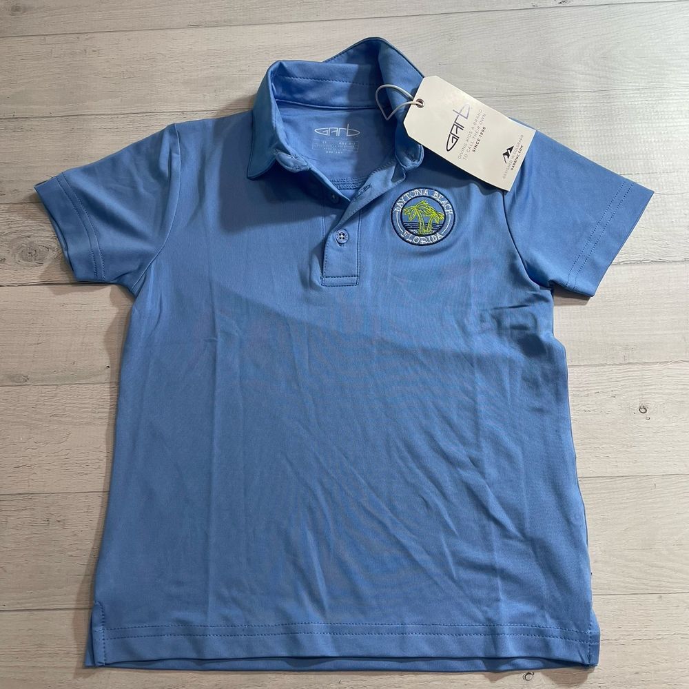 GARB kids light blue polo shirt‎ daytona beach 3T NEW